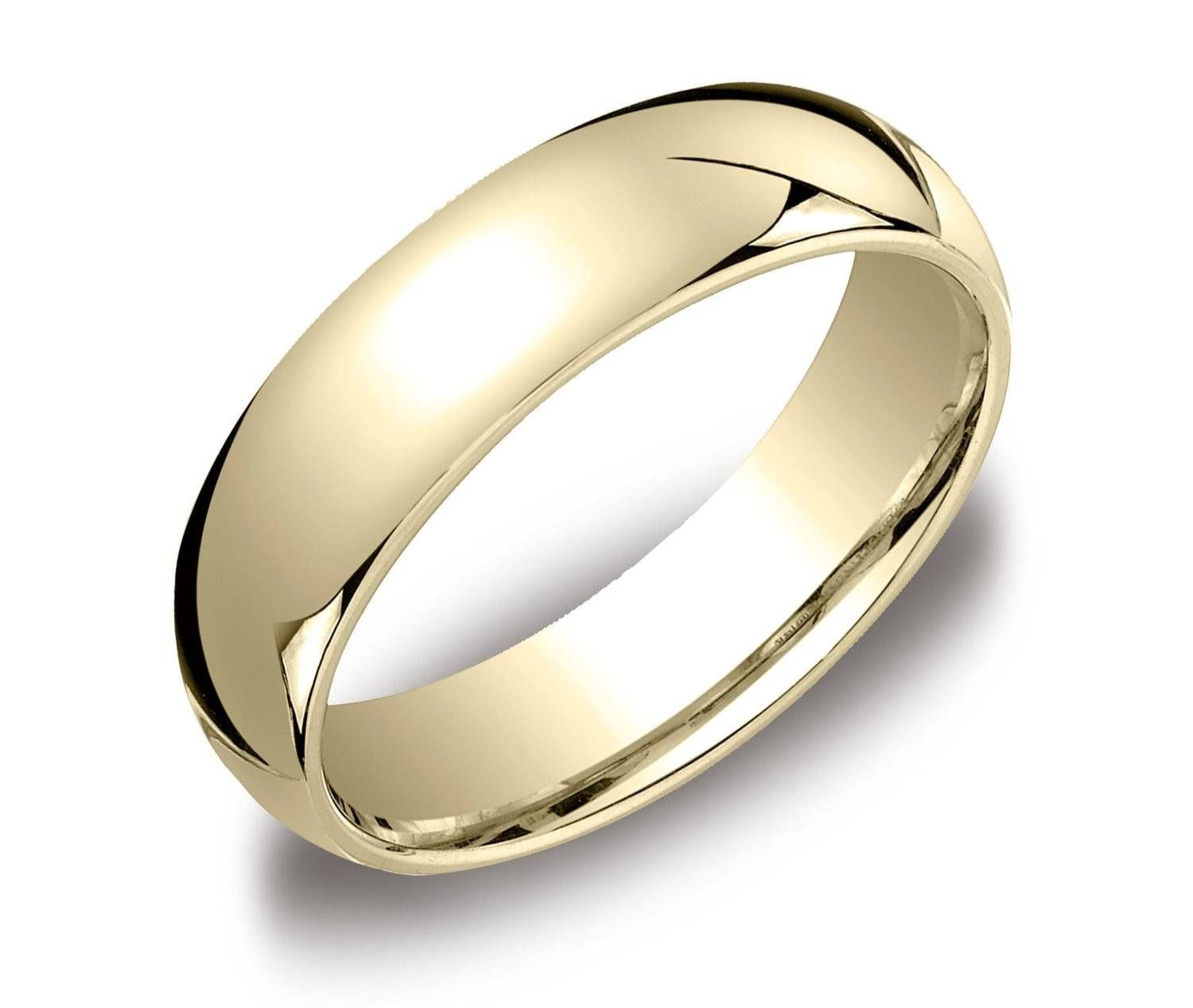 Comfort Fit Men S K Gold Wedding Band Elegant Rings | In Italy Wedding In Male Gold Wedding Bands (View 7 of 15)