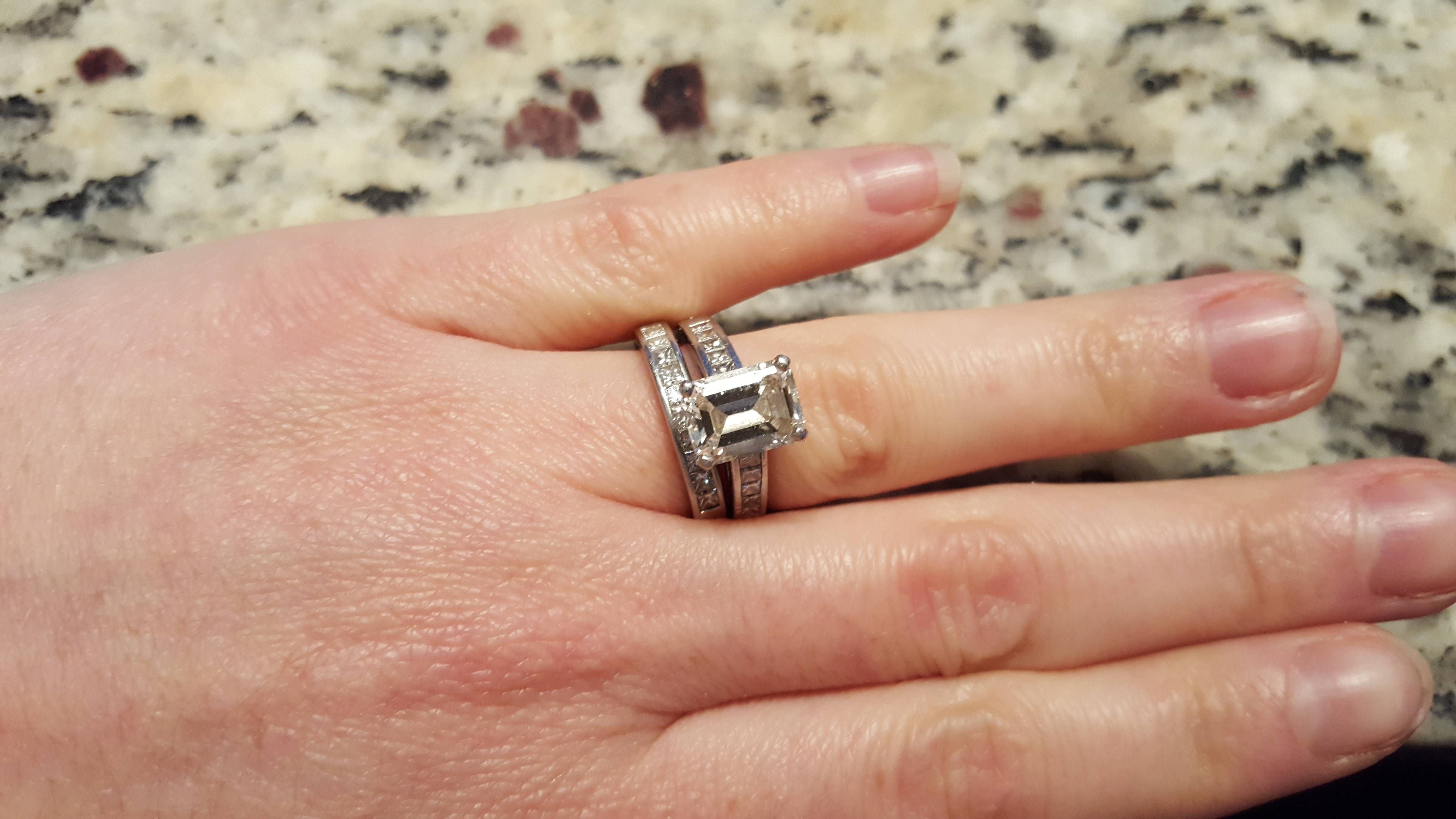 Curved Wedding Band For Square (e.g (View 4 of 15)