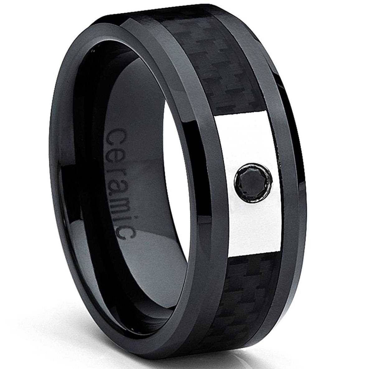 Cut Allure Wedding Rings Black Zirconium Diamond Engagement Ring Inside Black Zirconium Wedding Bands (View 15 of 15)