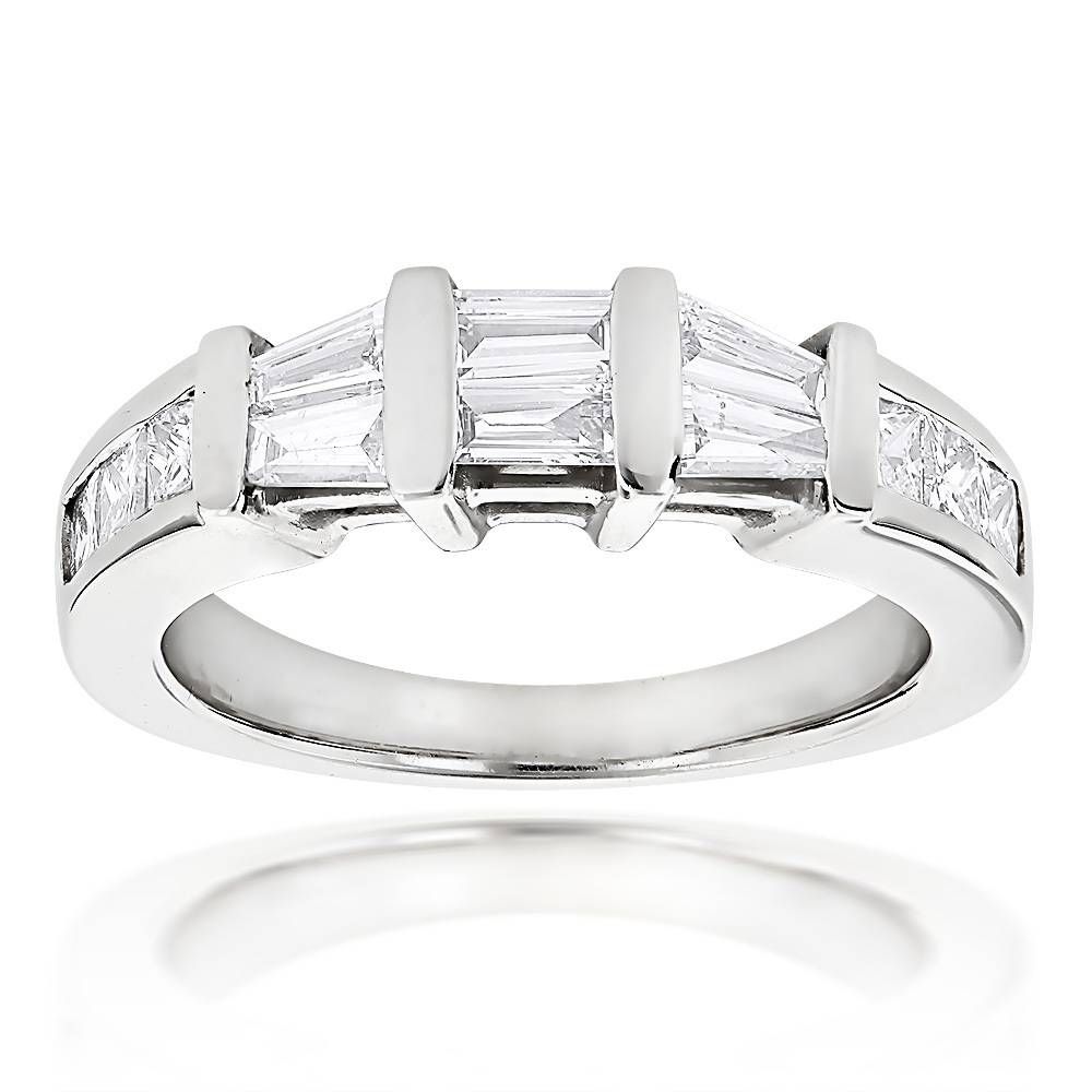 Cut And Baguette Diamond Wedding Band  (View 13 of 15)