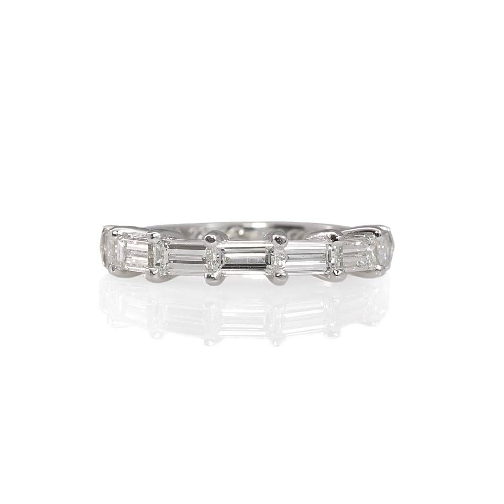 Diamond Baguette Wedding Ring Intended For Baguette Wedding Bands (View 11 of 15)
