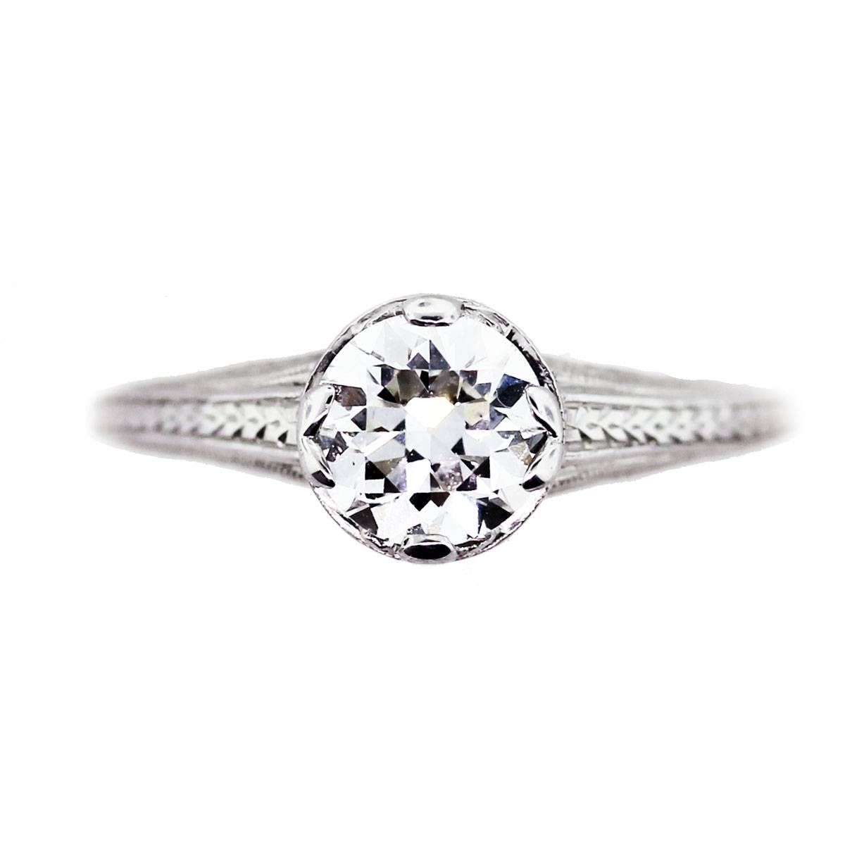 Diamond Rings Platinum Settings | Wedding, Promise, Diamond Regarding Round Antique Engagement Rings (View 12 of 15)