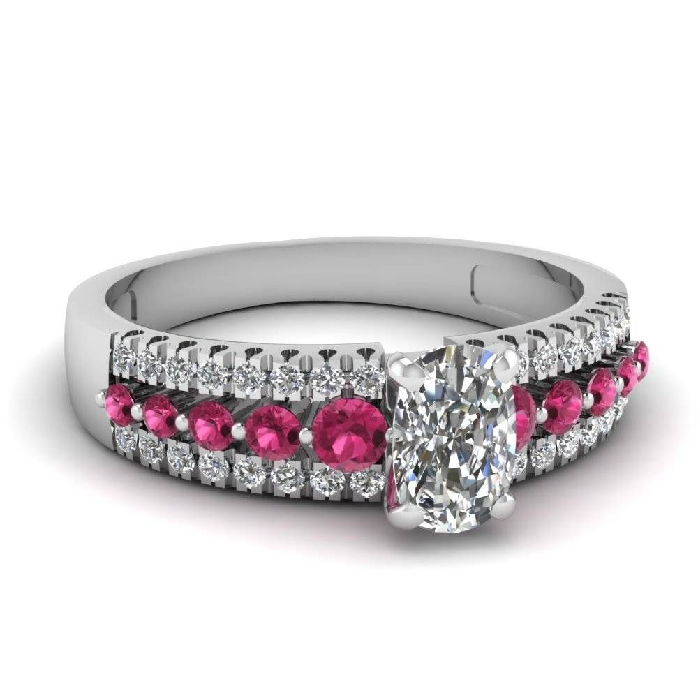 Handmade In Usa Pink Sapphire Engagement Rings | Fascinating Diamonds In Pink Sapphire And Diamond Engagement Rings (View 14 of 15)
