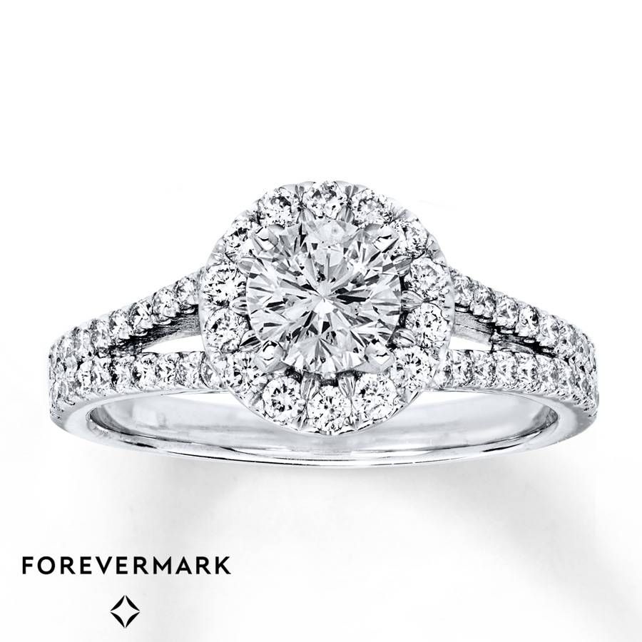 Jared – Diamond Engagement Ring 7/8 Carat Tw Round Cut 18k White Gold In 8 Carat Diamond Engagement Rings (View 12 of 15)