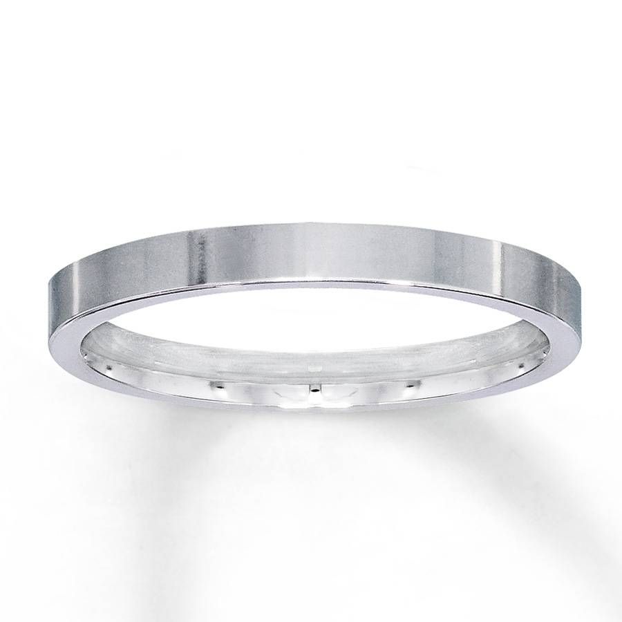 Jared – Women's Wedding Band 10k White Gold 2mm For Womens White Gold Wedding Bands (View 3 of 15)