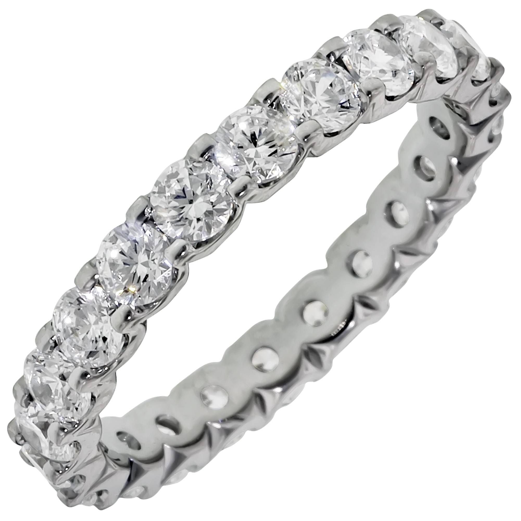 Just Perfect Diamond Eternity Wedding Band In 14kt White Gold (2ct Tw) Regarding 2017 Eternity Wedding Bands (View 5 of 15)