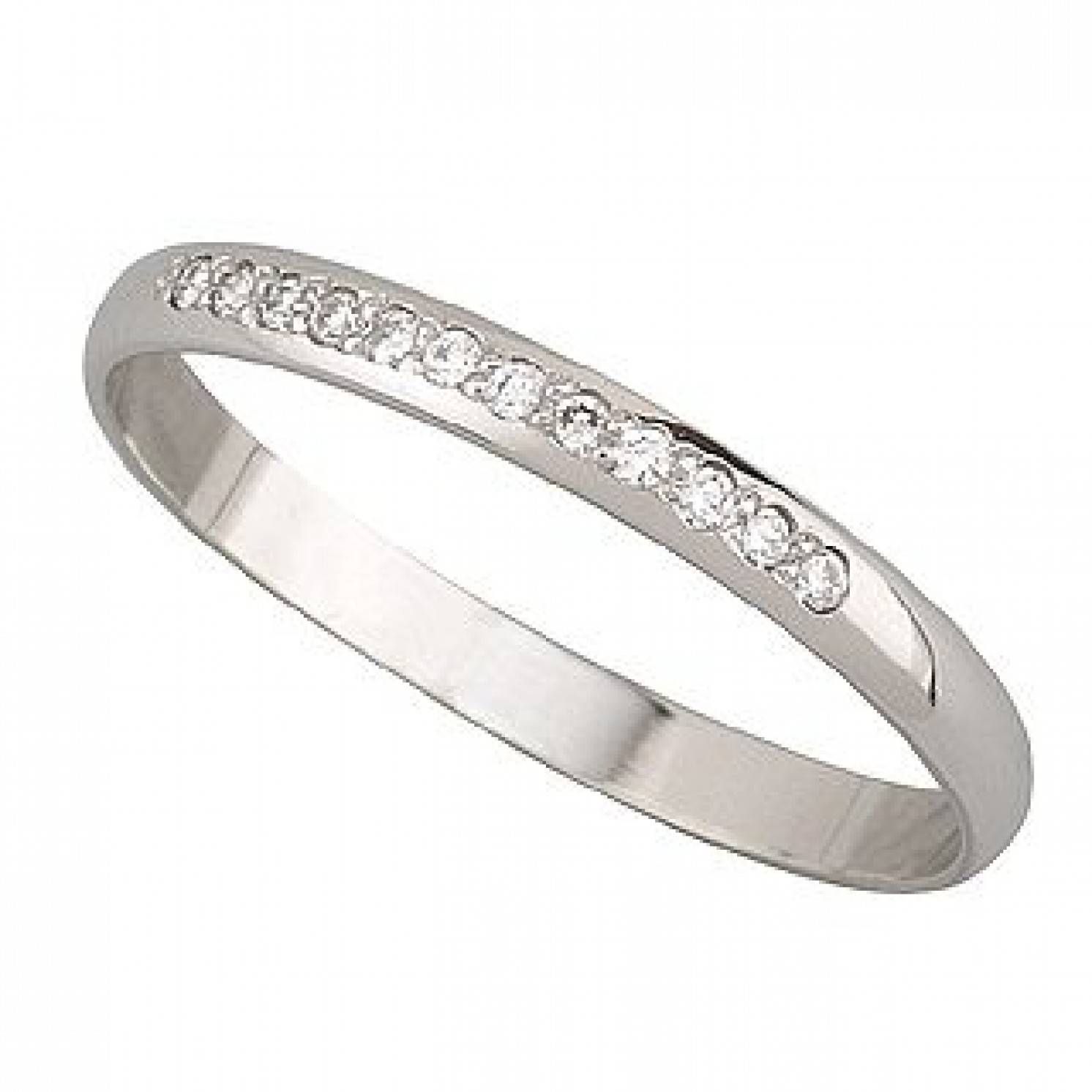 Ladies' Platinum Diamond Claw Set Wedding Ring Regarding Womens Platinum Wedding Rings (View 14 of 15)