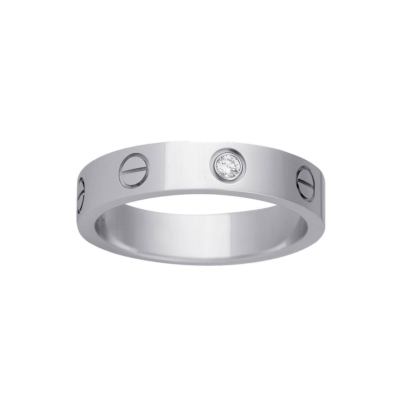 Love Platinum And Diamond Wedding Band | Cartier | The Jewellery Within Most Popular Mens Wedding Bands Platinum With Diamonds (View 10 of 15)