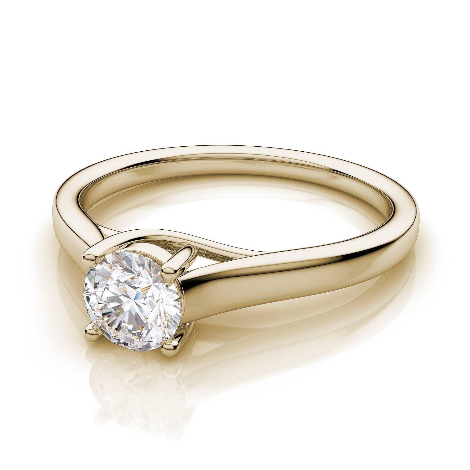 Low Profile Trellis Diamond Solitaire Engagement Ring Setting Inside Round Solitaire Engagement Ring Settings (View 8 of 15)
