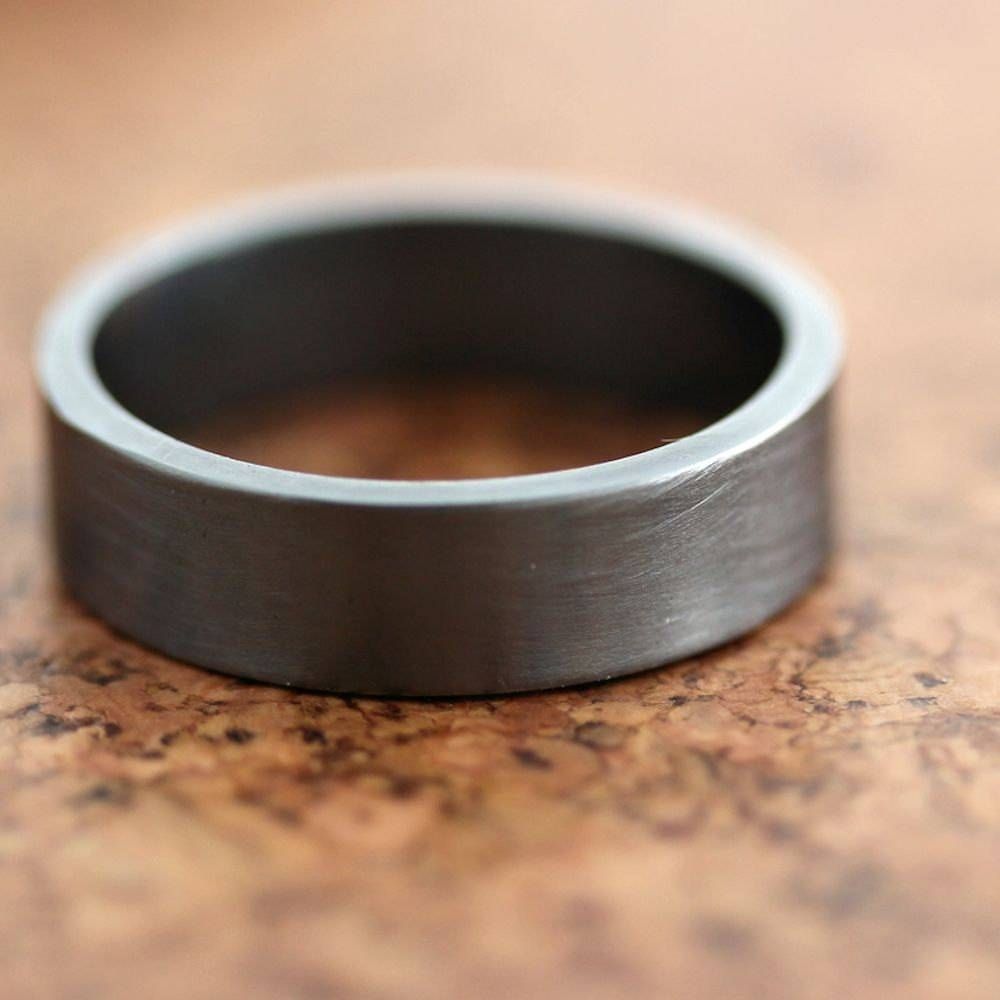 Men's Silver Wedding Band 6mm Wide Simple Flat Band In Mens Sterling Silver Wedding Bands (View 12 of 15)