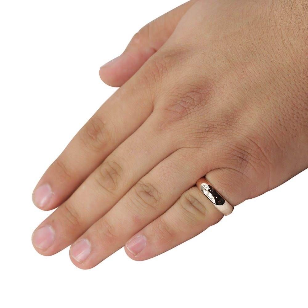 Men's Wedding Band – 6mm Comfort Fit Plain Rose Gold Men's Ring For Plain Gold Bands Wedding Rings (View 11 of 15)