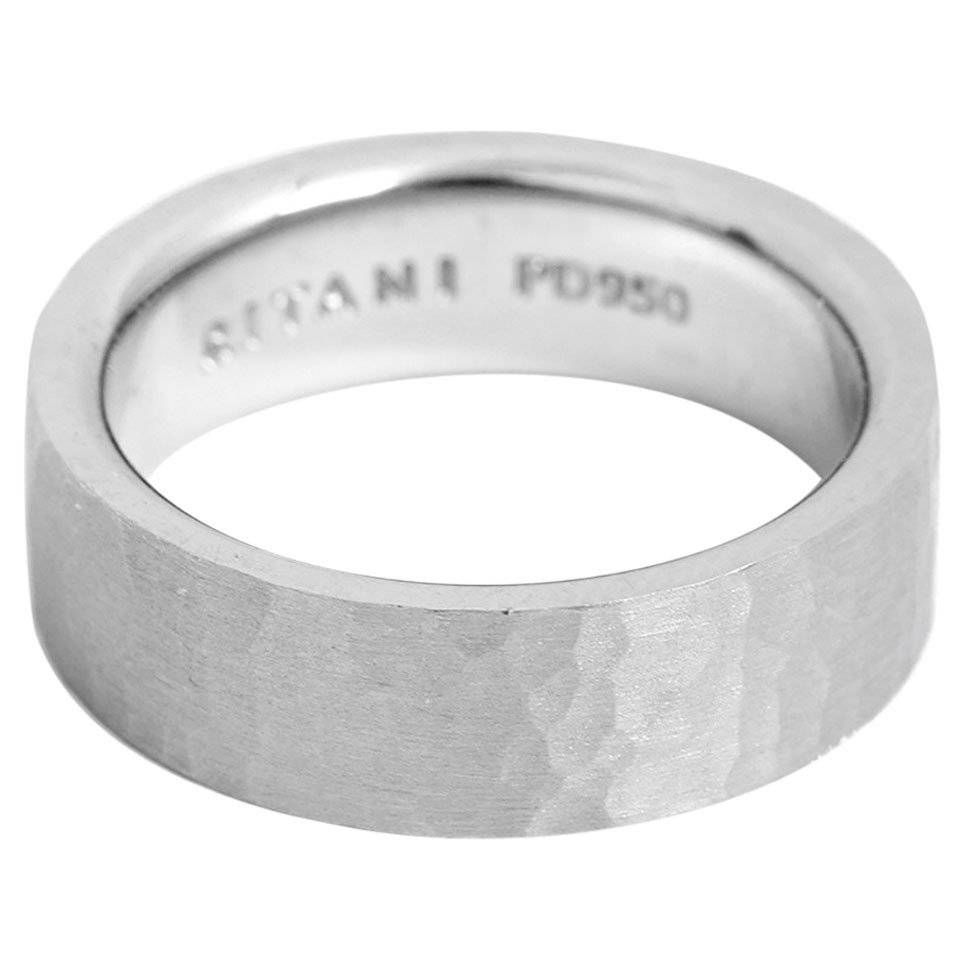 Ritani Men's Palladium Hammered Finish Wedding Band Ring At 1stdibs Pertaining To Newest Platinum Hammered Wedding Bands (View 3 of 15)