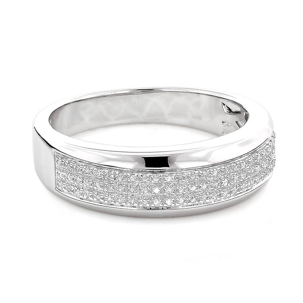 Silver Wedding Bands: Mens Diamond Ring  (View 9 of 15)