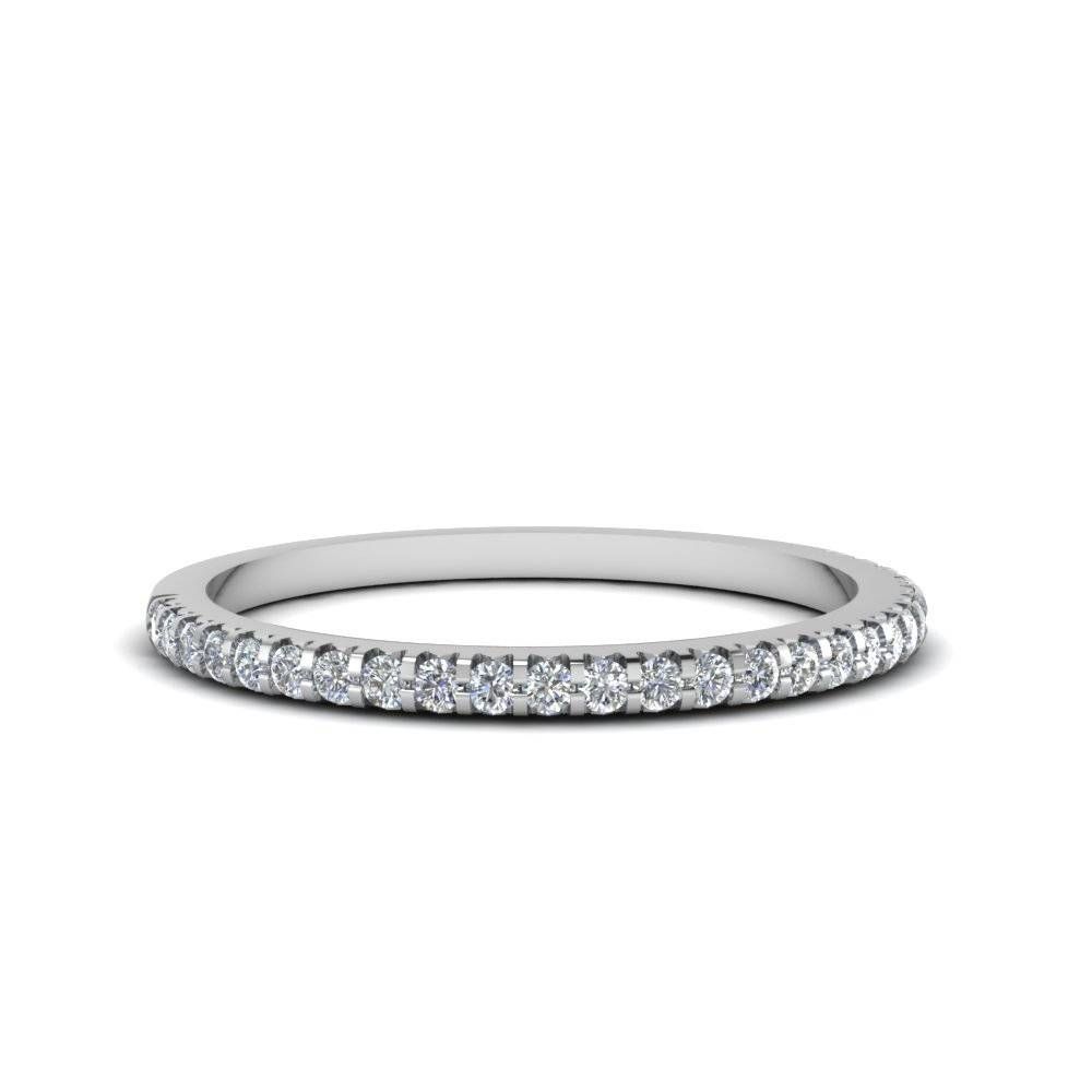 Thin Round Diamond Band In 14k White Gold | Fascinating Diamonds Inside Womens White Gold Wedding Bands (View 10 of 15)