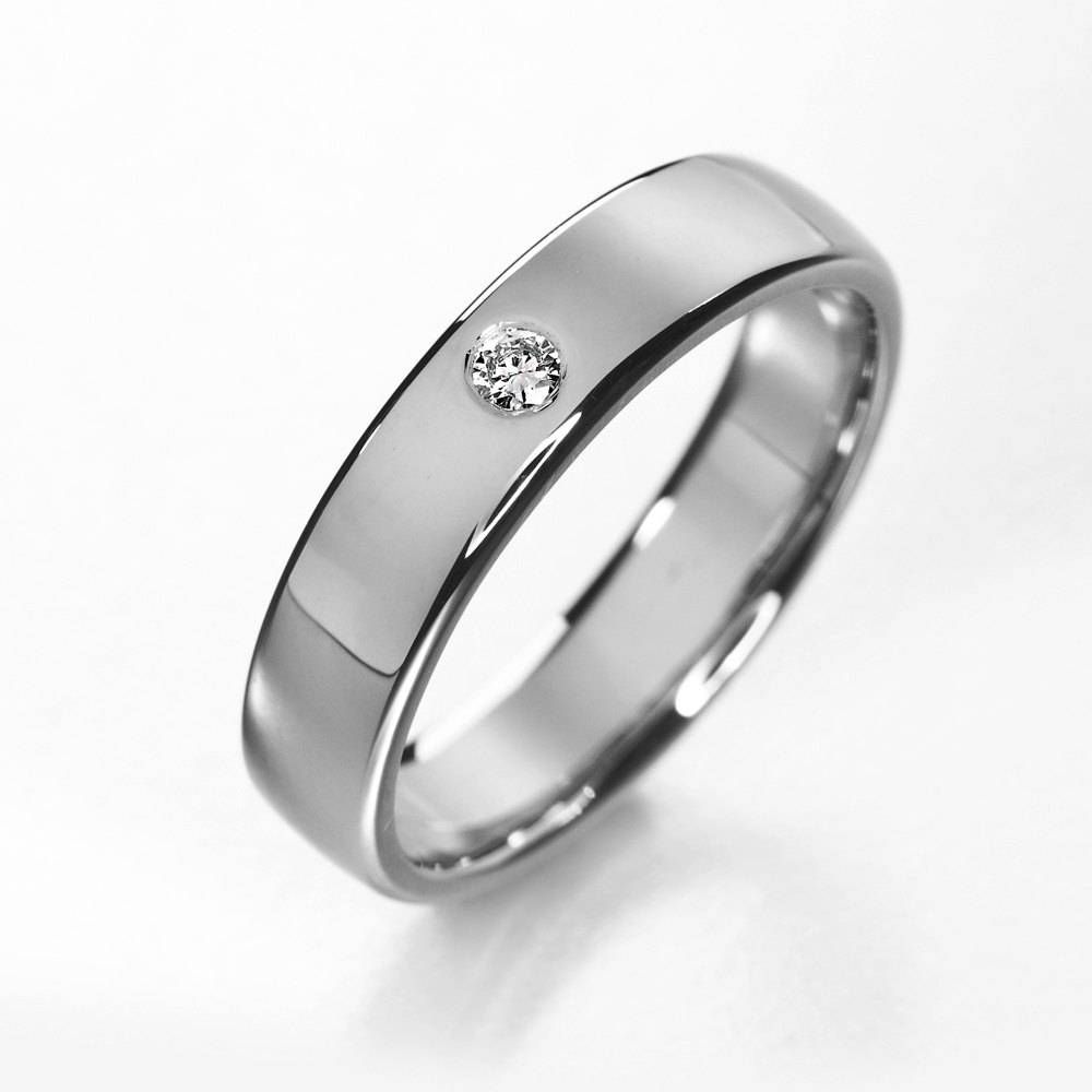Titanium Engagement Ring Simple Titanium Diamond Wedding Throughout Simple Modern Engagement Rings (View 6 of 15)
