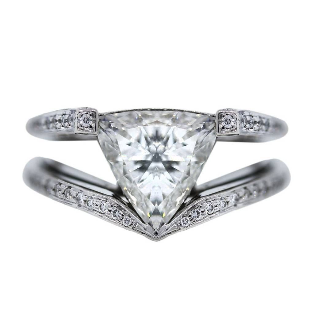 Trilliant Cut Diamond Rings | Wedding, Promise, Diamond In Triangle Cut Diamond Engagement Rings (View 3 of 15)