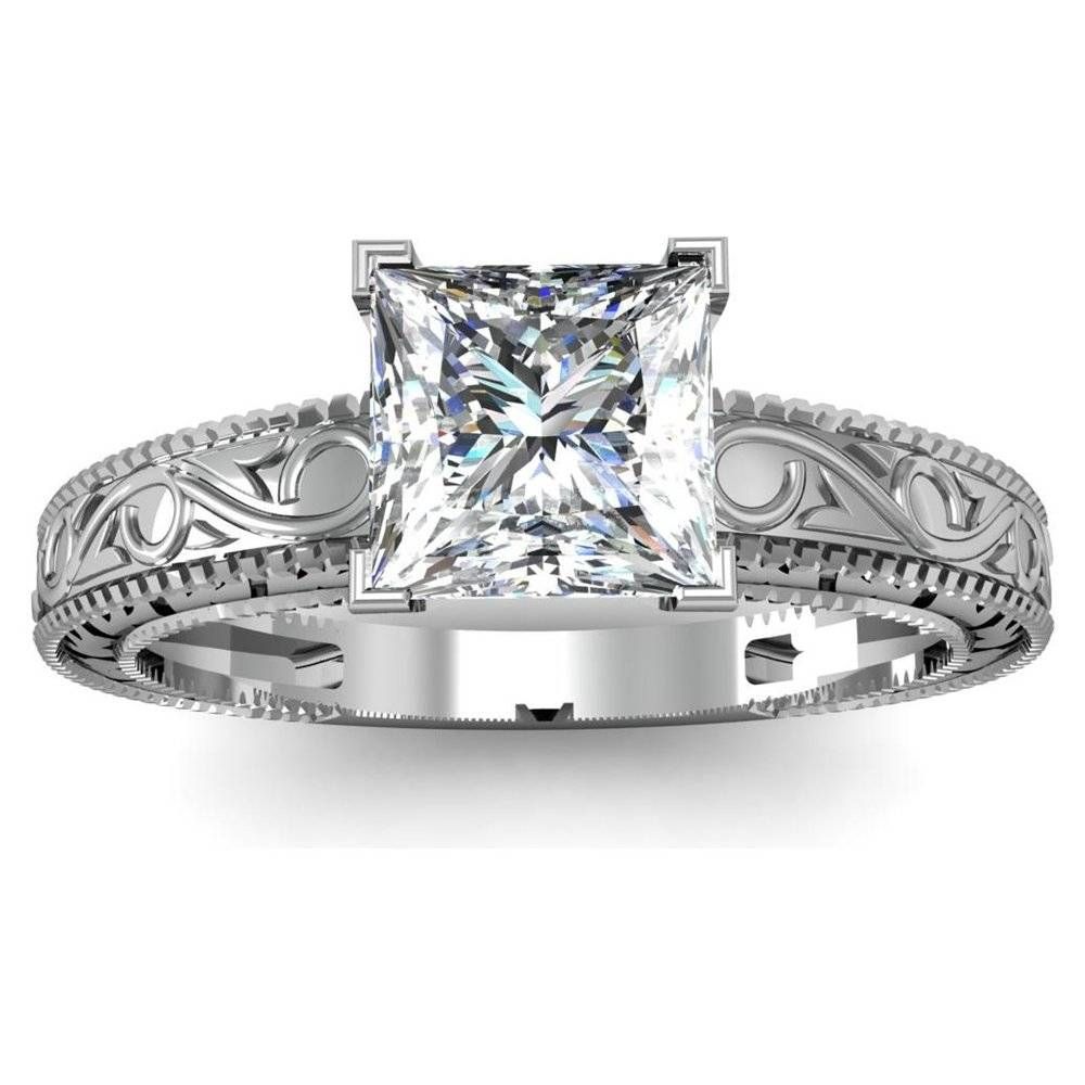 Unique Princess Cut Diamond Engagement Rings Hd Tiffany And Co For Vintage Princess Cut Wedding Rings (View 9 of 15)