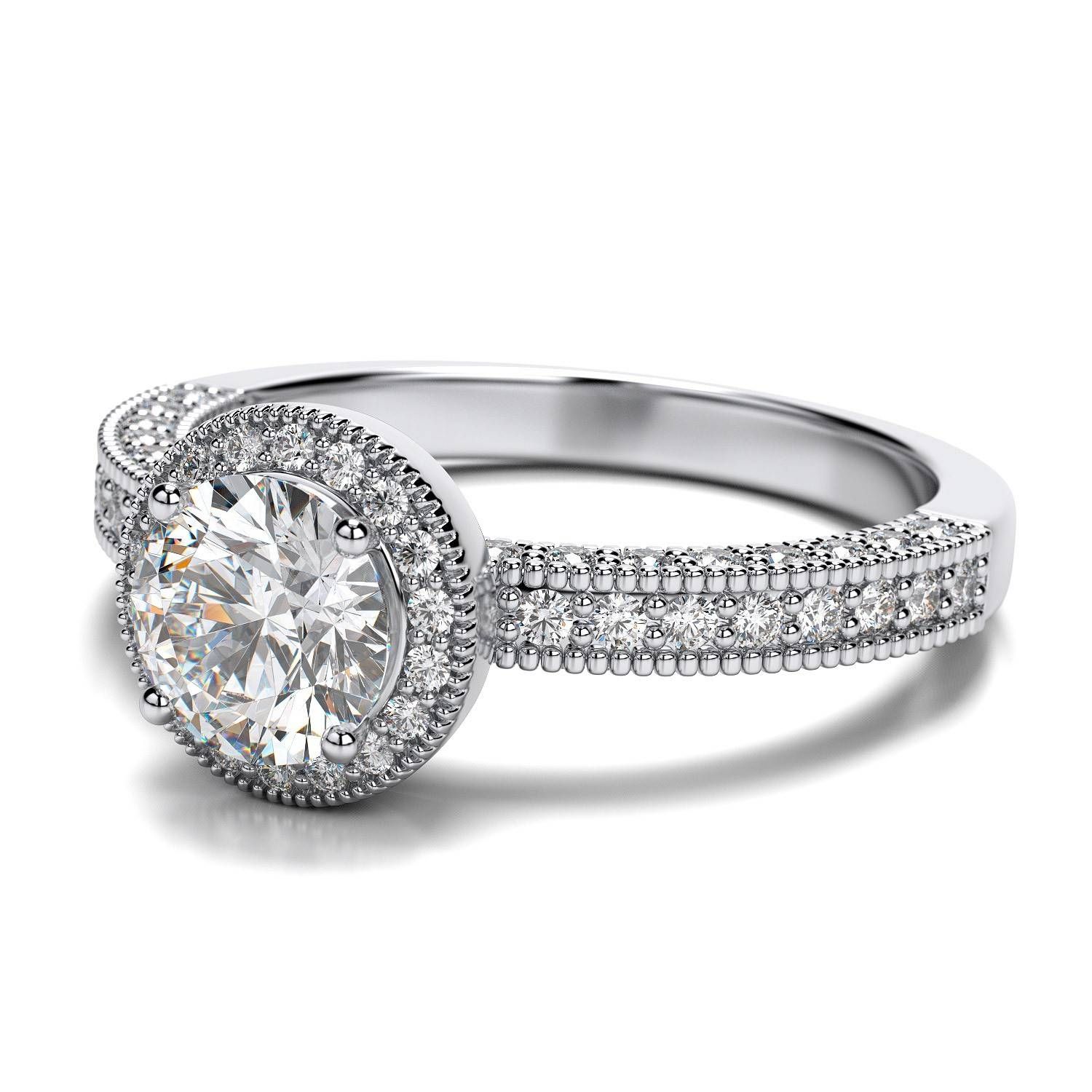 Vintage Round Engagement Rings | Wedding, Promise, Diamond Regarding Antique Round Diamond Engagement Rings (View 12 of 15)