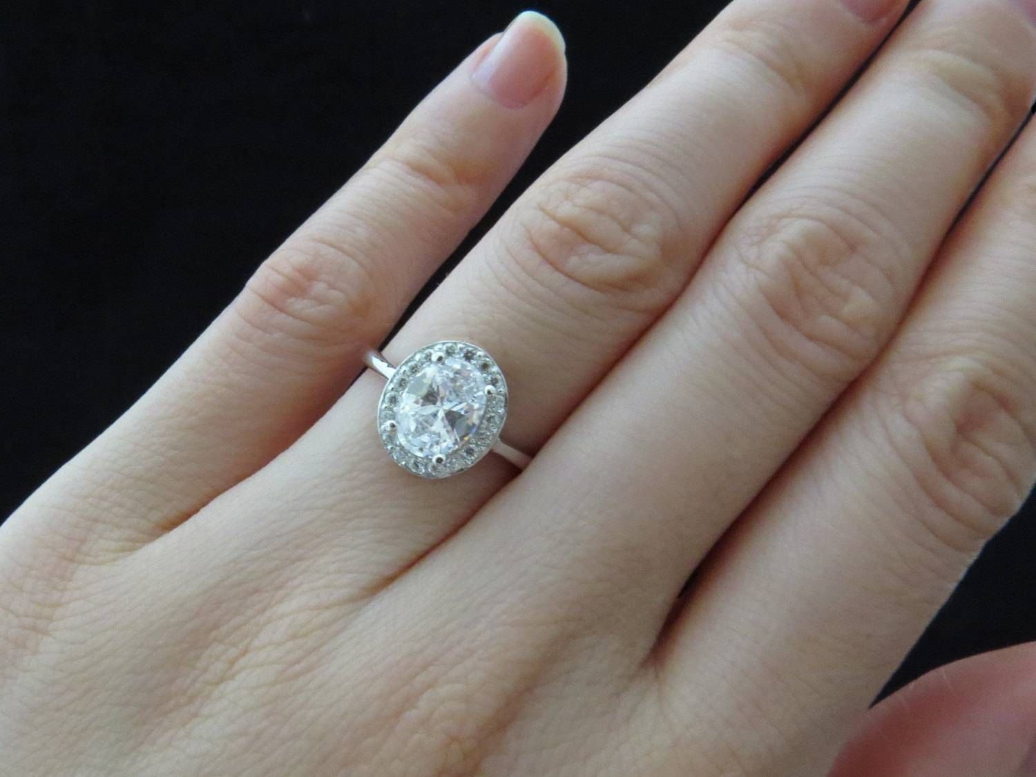 Wedding Rings : 2.5 Carat Oval Diamond Ring 2 Carat Princess Cut In  (View 11 of 15)