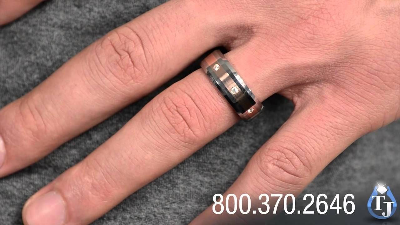 Wedding Rings : 8mm Wedding Ring Pink Diamond Ring‚ Pave Diamond Inside 8mm White Gold Wedding Bands (View 11 of 15)