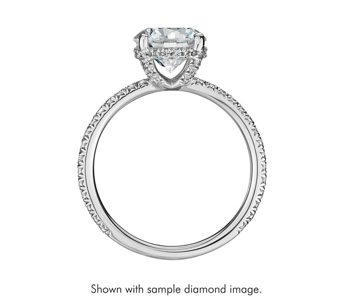 Wedding Rings : Bezel Setting Engagement Rings Semi Mount Ring Intended For Pave Engagement Ring Settings (View 8 of 15)