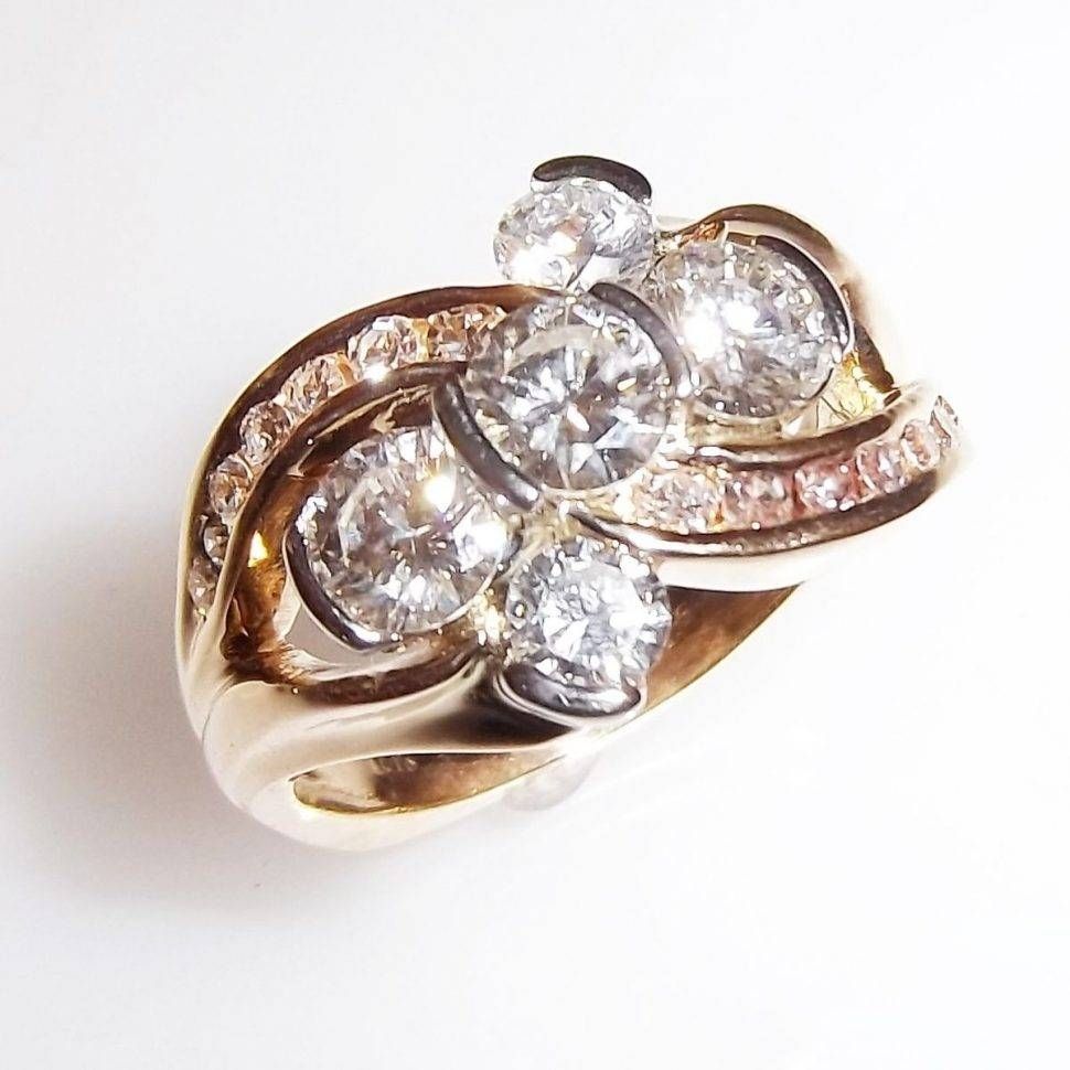 Wedding Rings : Costco 5 Stone Diamond Ring Costco Jewelry Inside Estate Wedding Rings (View 7 of 15)