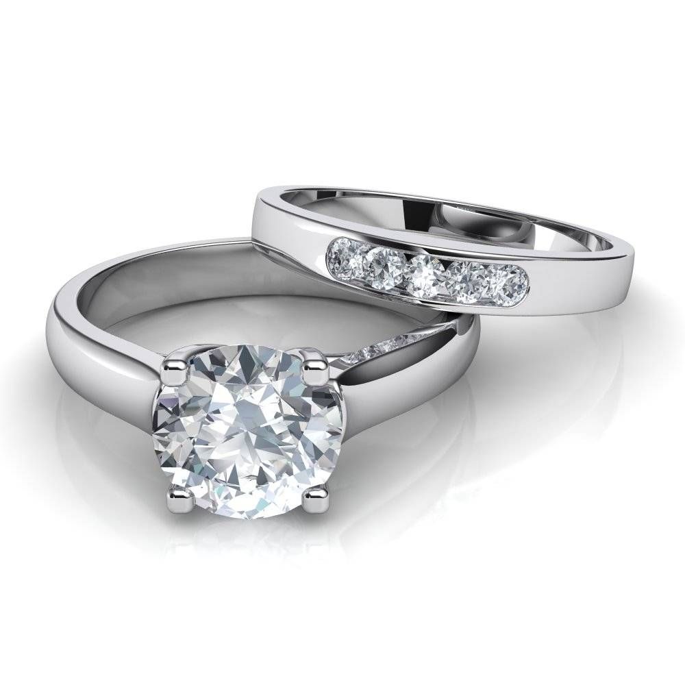 Wedding Rings : Princess Cut Solitaire Engagement Rings With Regarding Latest Princess Cut Engagement Rings And Wedding Bands (View 12 of 15)