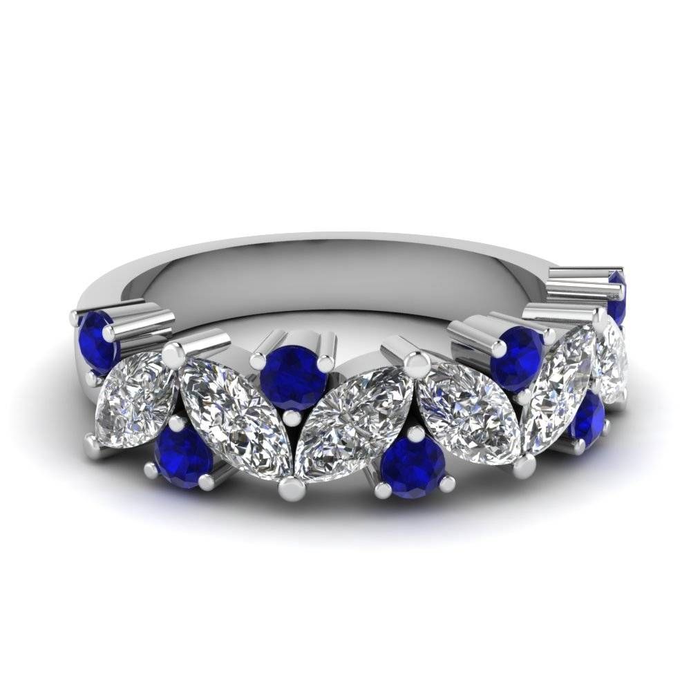 Wedding Rings : Sapphire Wedding Bands White Sapphire Wedding With Regard To 2018 Sapphire Wedding Bands For Women (View 11 of 15)