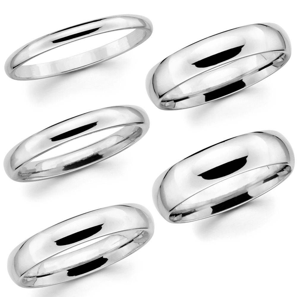 Womens White Gold Wedding Bands | Ebay With Newest Women White Gold Wedding Bands (View 9 of 15)