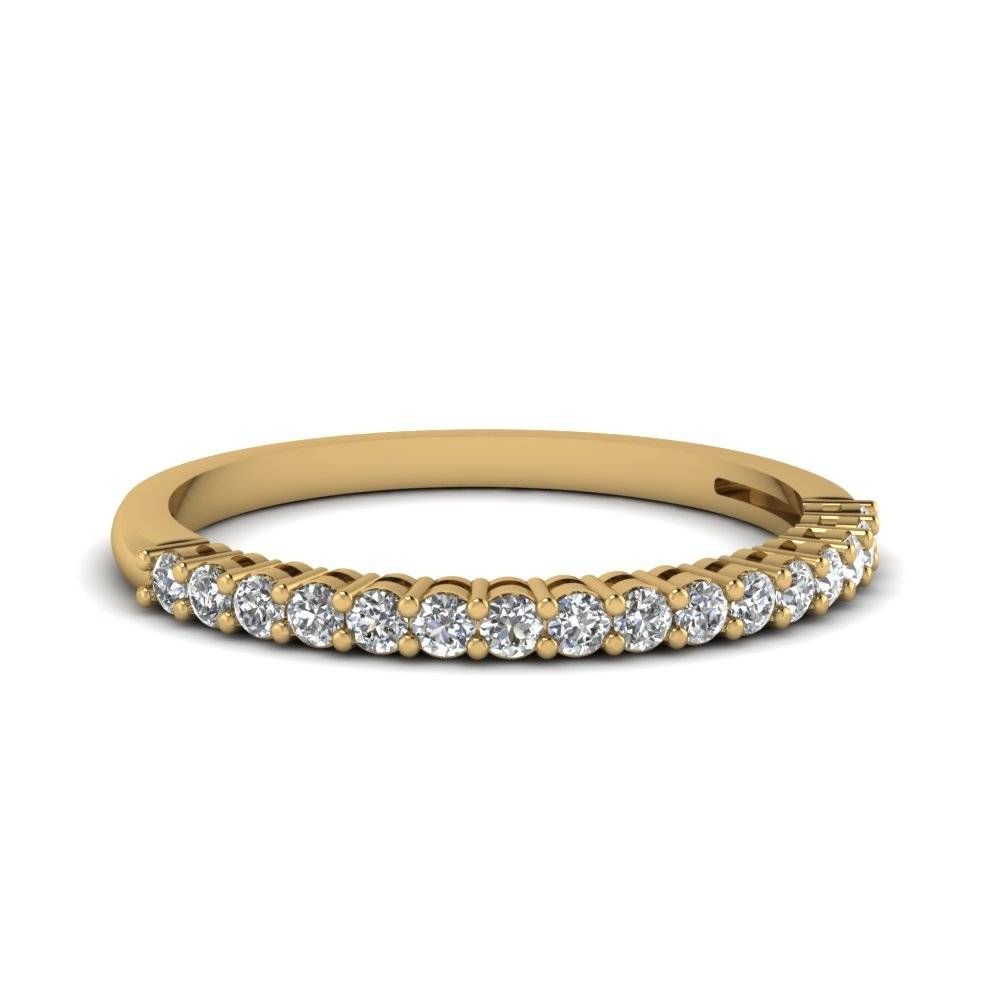 14k Yellow Gold Prong Wedding Band | Fascinating Diamonds With Regard To Most Current Yellow Diamond Anniversary Rings (View 20 of 25)