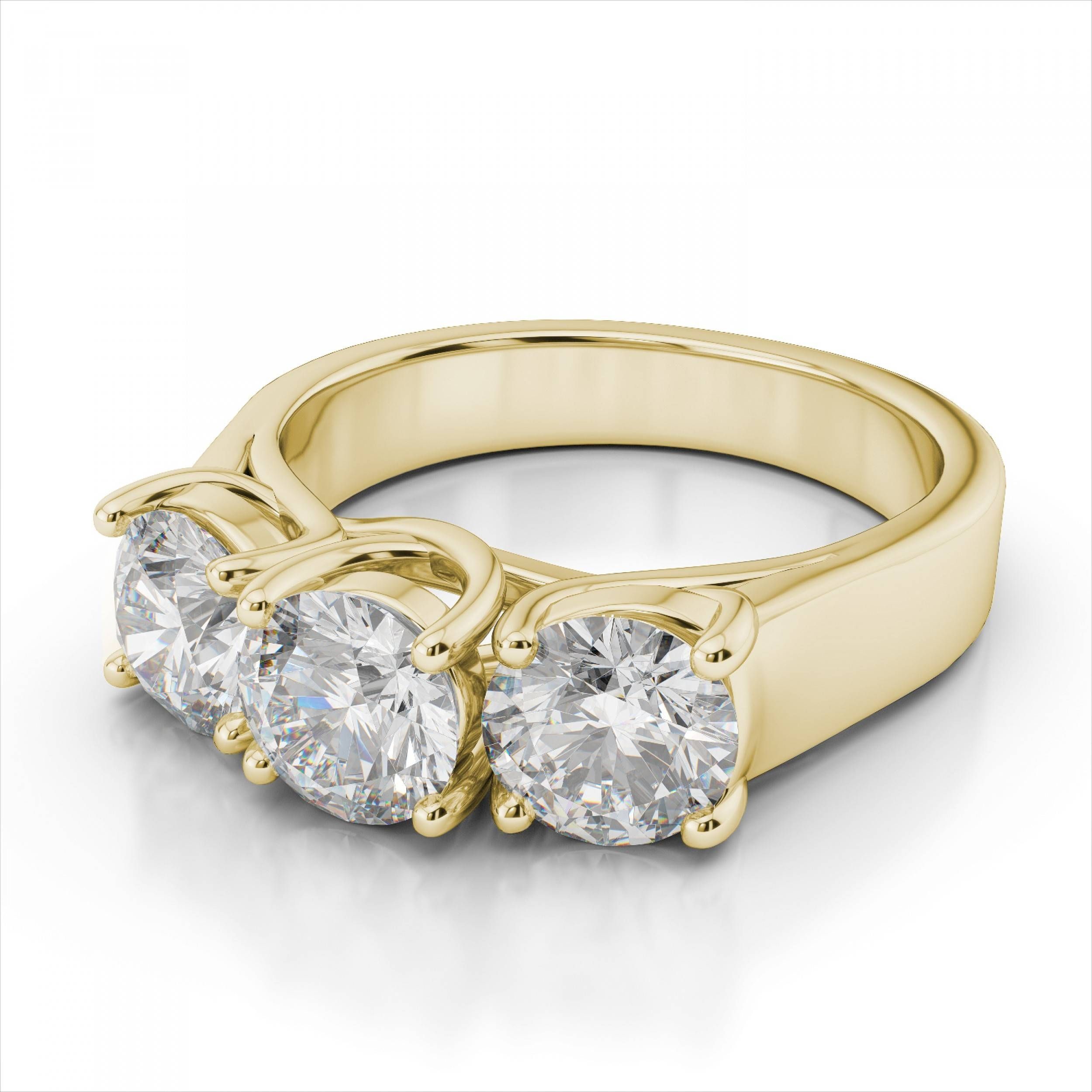 3 Stone Anniversary Diamond Rings | Wedding, Promise, Diamond For 2017 Gold Anniversary Rings (View 15 of 25)