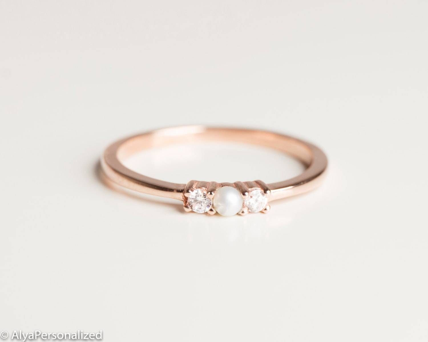 Anniversary Ring Simple Ring Band Thin Rose Gold Ring Regarding Best And Newest Anniversary Rings (View 18 of 25)