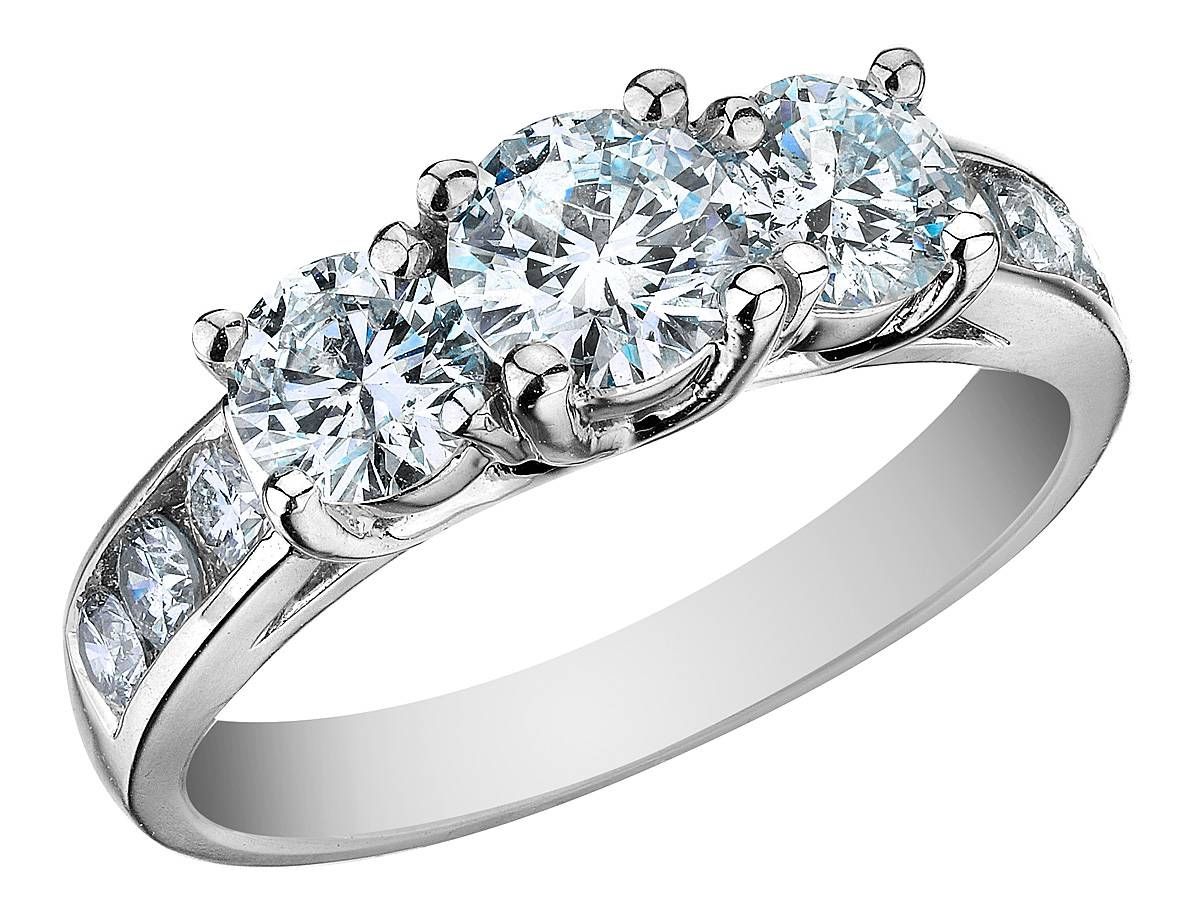 Certified 3 Stone Diamond Rings | Wedding, Promise, Diamond In Most Popular Three Diamond Anniversary Rings (View 16 of 25)