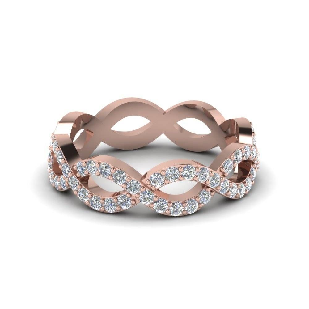 Classic Infinity Womens Eternity Diamond Band Ring In 14k Rose In Most Recent Rose Gold Anniversary Rings (Photo 10 of 25)