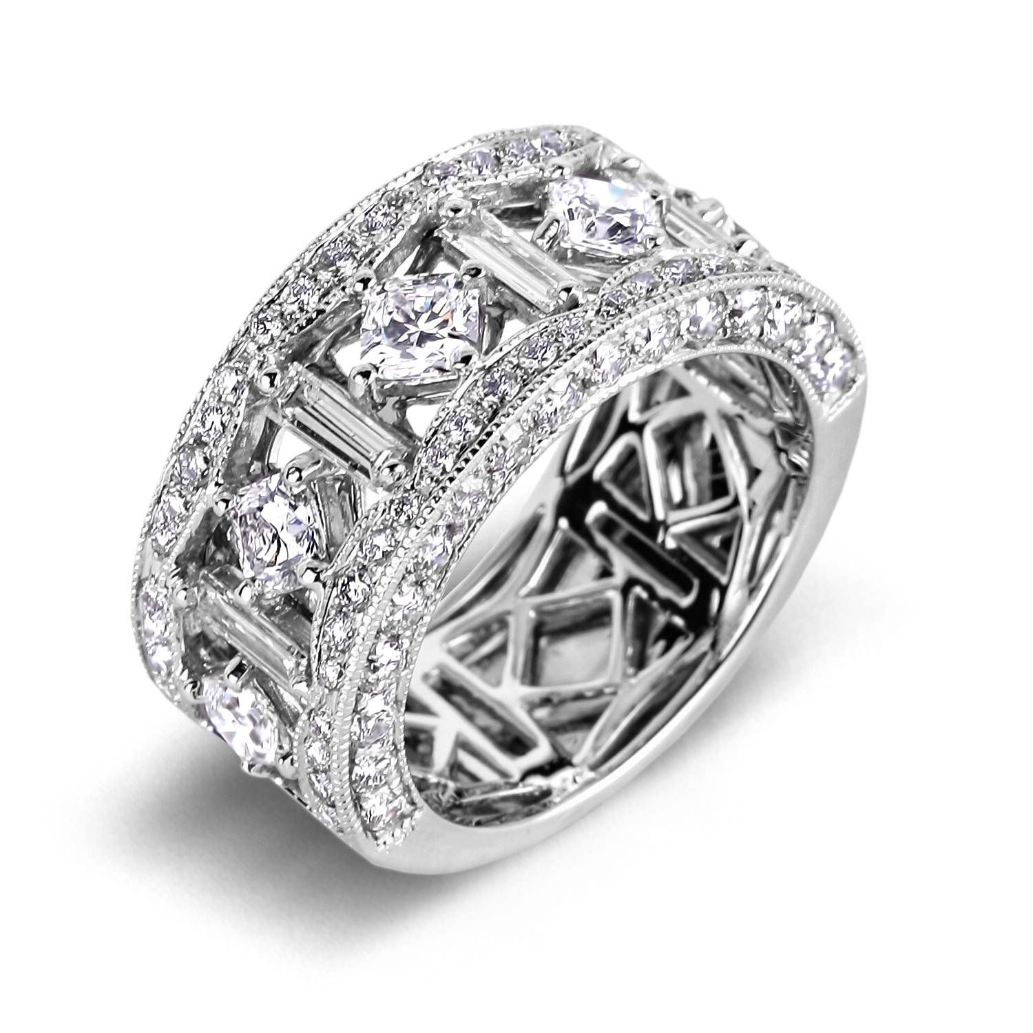 Diamond Anniversary Rings – Sgr879 – Anaya Fine Jewellery Collection Regarding Recent Platinum Diamond Anniversary Rings (View 24 of 25)