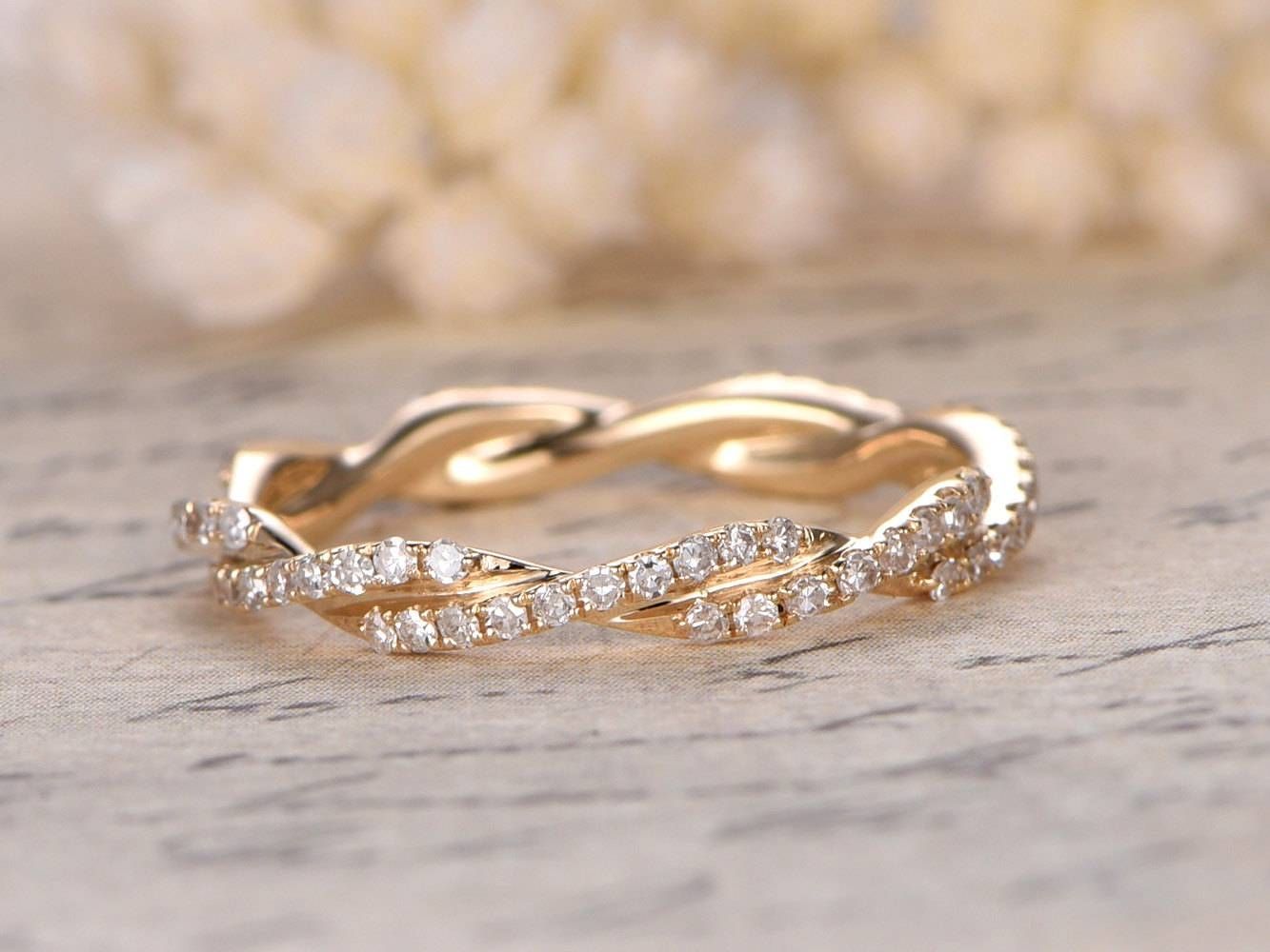 Diamond Wedding Bandfull Eternity Anniversary Ring 14k Pertaining To Most Up To Date Matching Anniversary Rings (View 3 of 25)