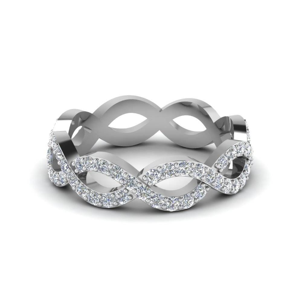 Infinity Diamond Eternity Wedding Anniversary Band For Women In In Most Current Anniversary Rings For Him And Her (View 13 of 25)