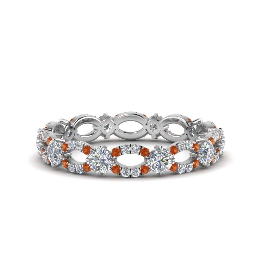 Infinity Eternity Diamond Anniversary Engagement Ring With Orange Inside 2017 Diamond And Sapphire Anniversary Rings (View 15 of 25)