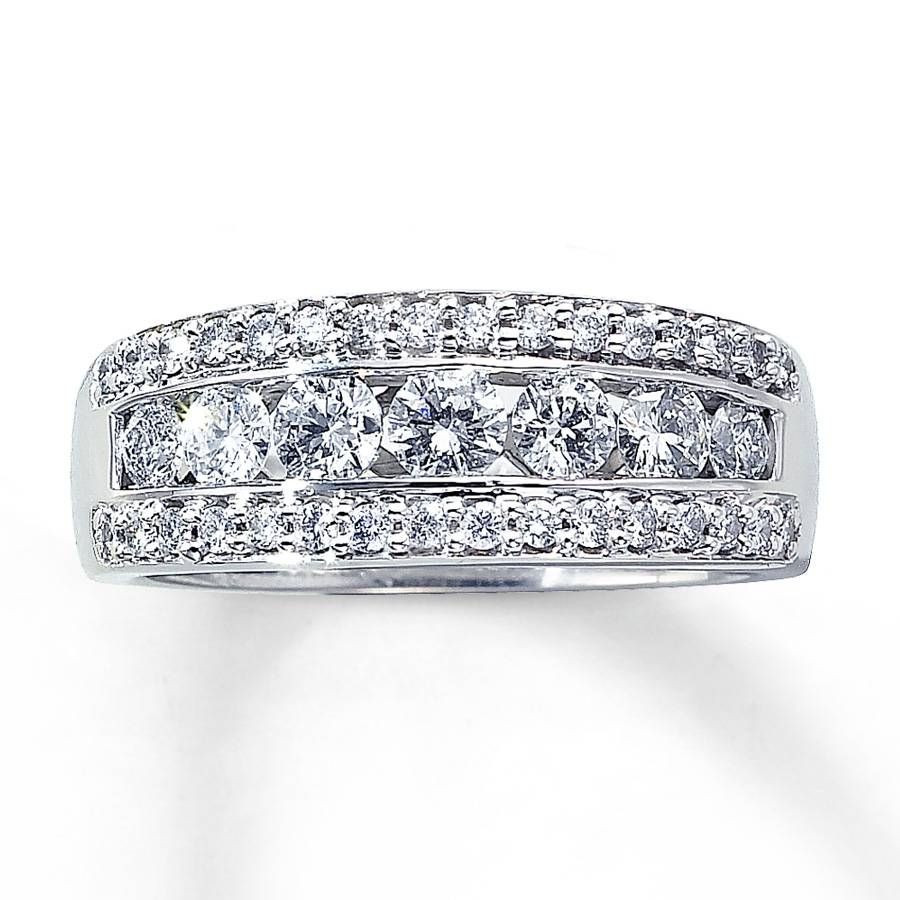 Jared – Diamond Ring 1 Ct Tw Round Cut 14k White Gold Throughout 2018 Jared Anniversary Rings (Photo 21 of 25)