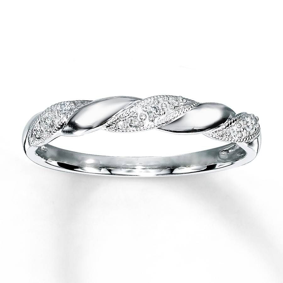 Kay – Diamond Anniversary Ring 1/20 Ct Tw Round Cut 10k White Gold Regarding Newest Platinum Diamond Anniversary Rings (View 7 of 25)