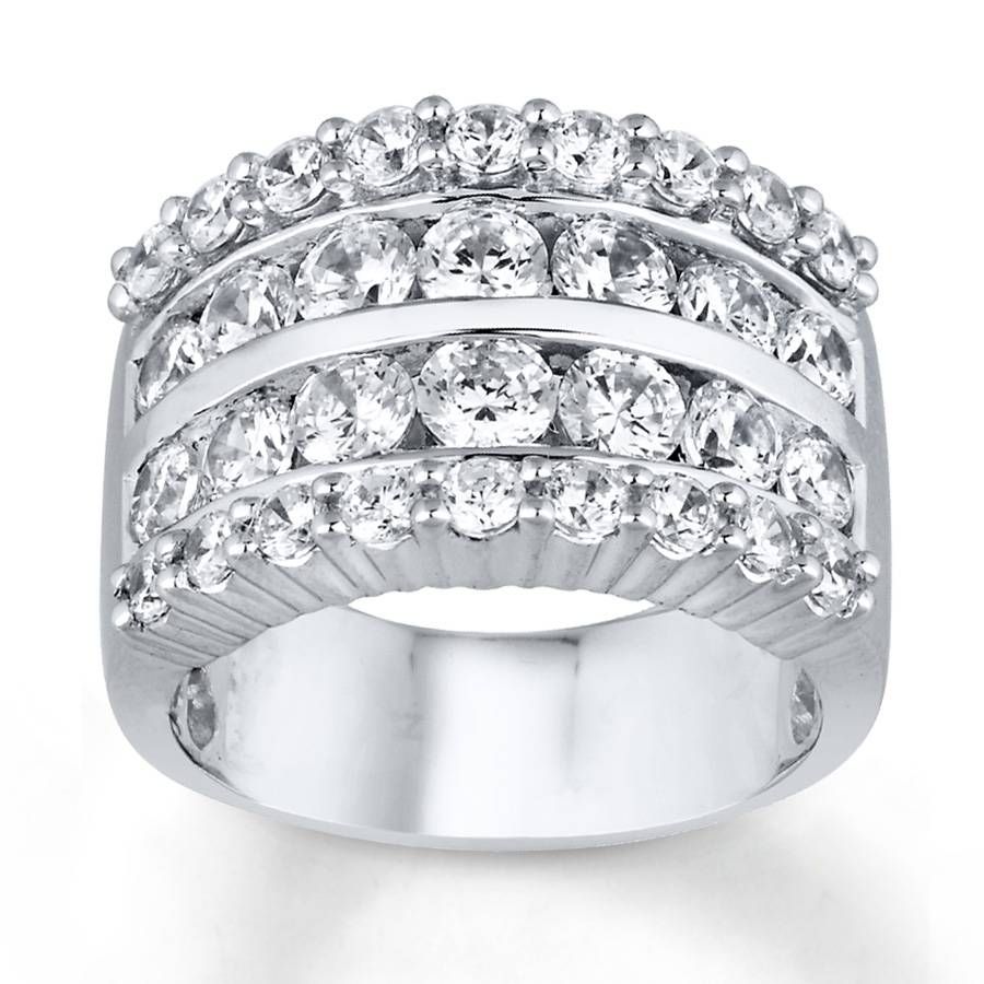 Kay – Diamond Anniversary Ring 3 Ct Tw Round Cut 14k White Gold For Newest Platinum Diamond Anniversary Rings (View 2 of 25)