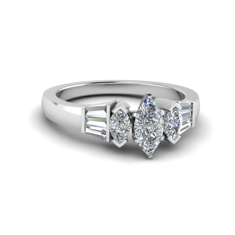 Latest Designs Of Bar Set Engagement Rings | Fascinating Diamonds Regarding Most Popular 7 Marquise Diamond Anniversary Rings (View 10 of 25)