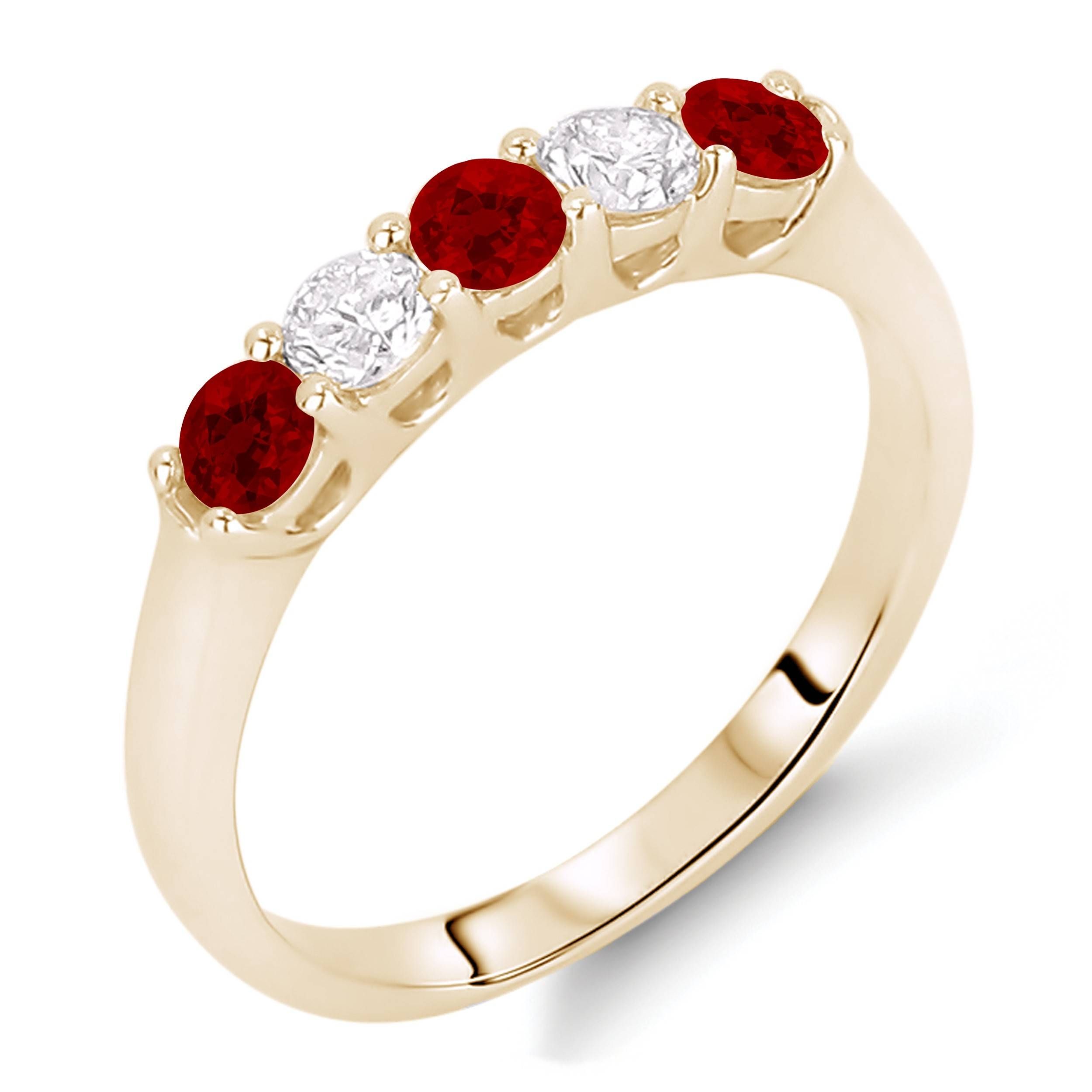 Lugaro | Ruby And Diamond Anniversary Ring Pertaining To Newest Ruby And Diamond Anniversary Rings (View 14 of 25)