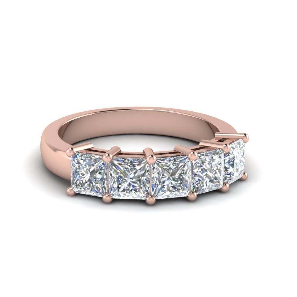 Princess Cut Five Stone Wedding Anniversary Ring (2 Ct (View 2 of 25)