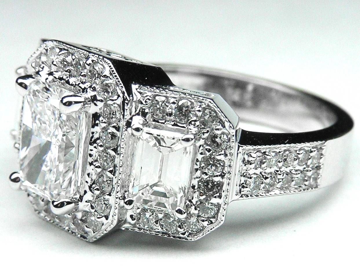 Radiant – Engagement Rings From Mdc Diamonds Nyc Regarding 2017 3 Stone Diamond Anniversary Rings (Photo 25 of 25)