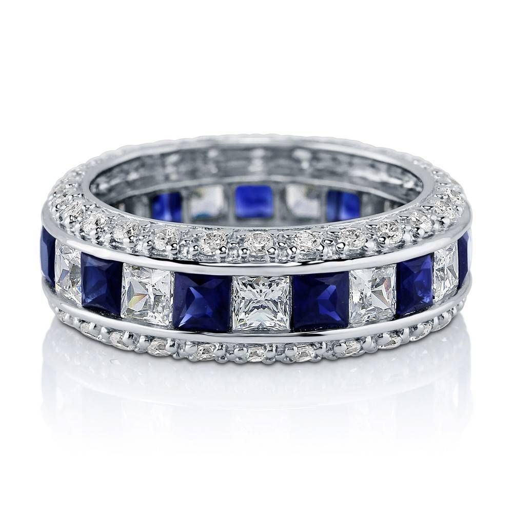 Rings : Eternity Ring Blue Sapphire Eternity Band Sapphire Inside 2017 White Sapphire Anniversary Rings (View 10 of 25)