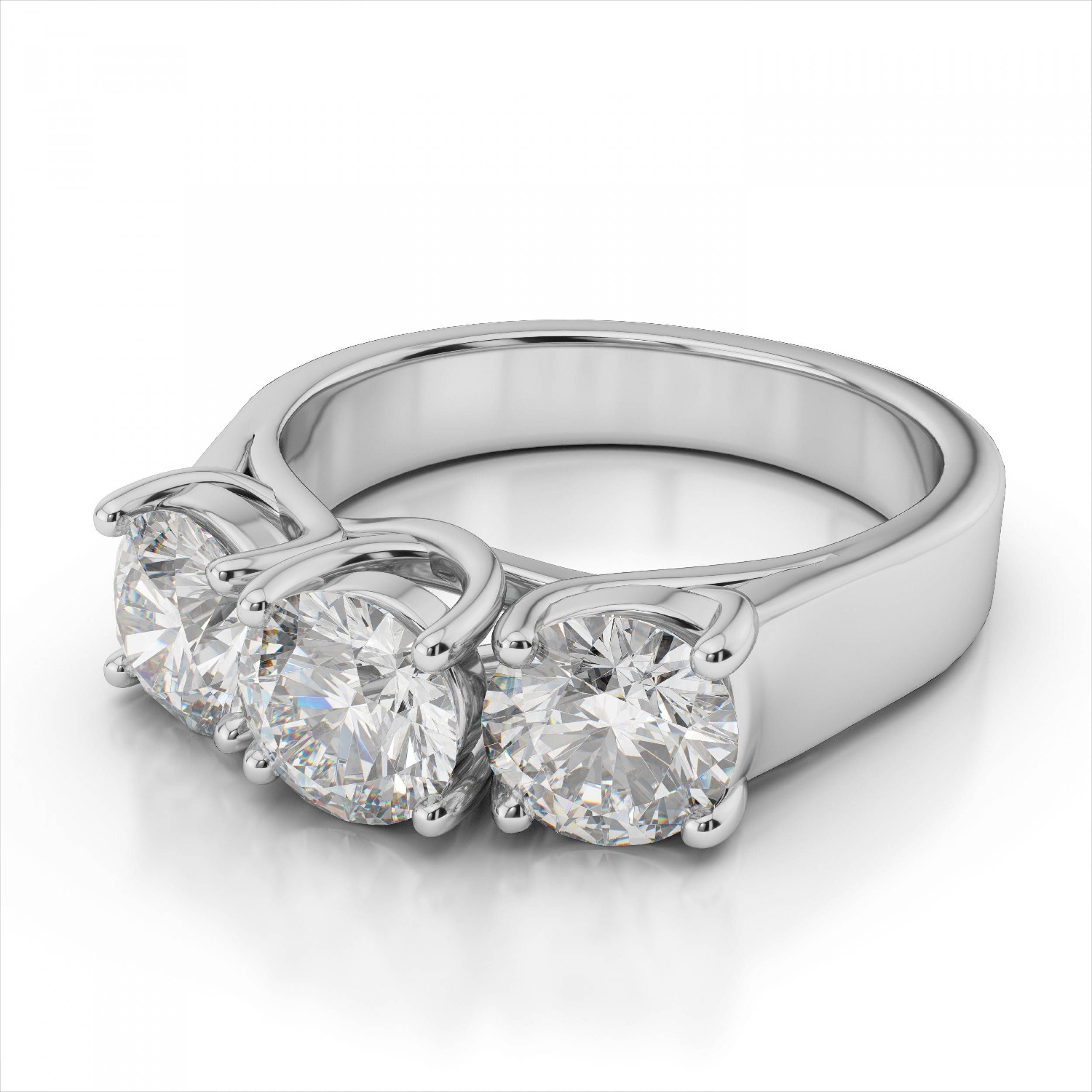 Three Stone Anniversary Diamond Rings | Wedding, Promise, Diamond For Recent Three Diamond Anniversary Rings (View 3 of 25)