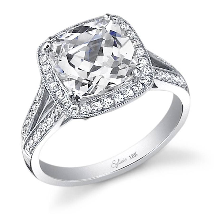 Vintage Cushion Cut Diamond Engagement Ring | Diamond Engagement Ring For Most Up To Date Cushion Cut Anniversary Rings (View 20 of 25)