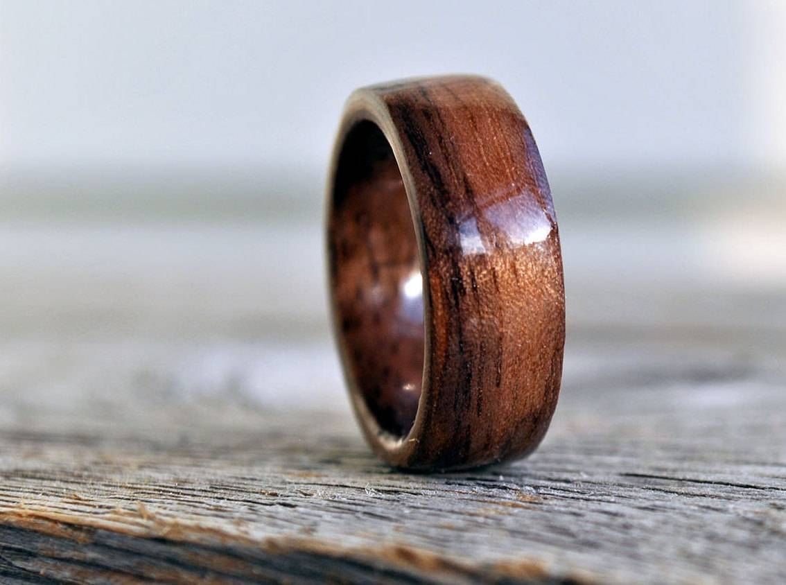 Wood Ring 5 Year Anniversary Wooden Ring Custom Wooden Ring For Most Recent 5 Year Anniversary Rings (View 22 of 25)