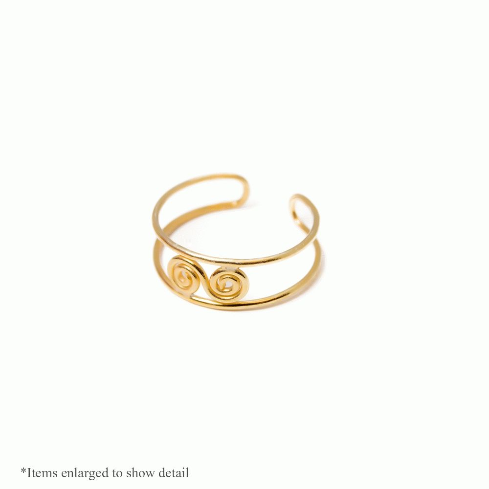 14k Gold Plated Toe Ring Unique Design Body Jewelry Pertaining To Most Recent Non Adjustable Sterling Silver Toe Rings (View 11 of 15)
